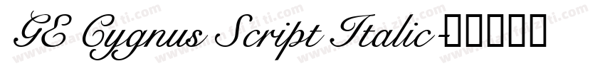GE Cygnus Script Italic字体转换